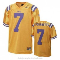 Mens Leonard Fournette Lsu Tigers #7 Authentic Gold College Football C012 Jersey