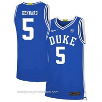 Mens Luke Kennard Duke Blue Devils #5 Authentic Blue Colleage Basketball Jersey