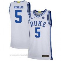 Mens Luke Kennard Duke Blue Devils #5 Authentic White Colleage Basketball Jersey