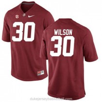 Mens Mack Wilson Alabama Crimson Tide #30 Authentic Red College Football C012 Jersey