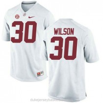 Mens Mack Wilson Alabama Crimson Tide #30 Authentic White College Football C012 Jersey