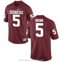 Mens Marquise Brown Oklahoma Sooners #5 Authentic Red College Football C012 Jersey