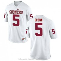 Mens Marquise Brown Oklahoma Sooners #5 Game White College Football C012 Jersey