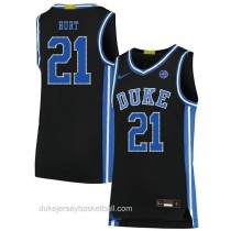Mens Matthew Hurt Duke Blue Devils #21 Authentic Black Colleage Basketball Jersey