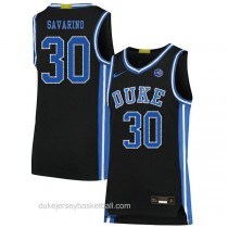 Mens Michael Savarino Duke Blue Devils #30 Limited Black Colleage Basketball Jersey