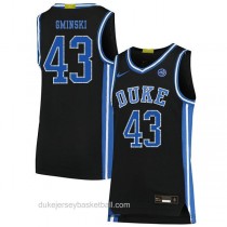 Mens Mike Gminski Duke Blue Devils #43 Authentic Black Colleage Basketball Jersey