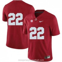 Mens Najee Harris Alabama Crimson Tide #22 Authentic Red College Football C012 Jersey No Name