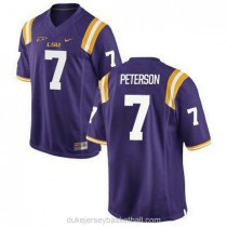 Mens Patrick Peterson Lsu Tigers #7 Authentic Purple College Football C012 Jersey