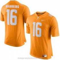 Mens Peyton Manning Tennessee Volunteers #16 Authentic Orange College Football C012 Jersey