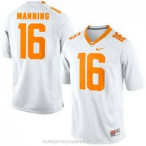 Mens Peyton Manning Tennessee Volunteers #16 Limited White College Football C012 Jersey