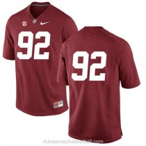 Mens Quinnen Williams Alabama Crimson Tide #92 Game Red College Football C012 Jersey No Name