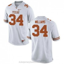 Mens Ricky Williams Texas Longhorns #34 Game White College Football C012 Jersey