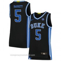 Mens Rj Barrett Duke Blue Devils #5 Limited Black Colleage Basketball Jersey