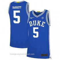 Mens Rj Barrett Duke Blue Devils #5 Limited Blue Colleage Basketball Jersey