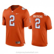 Mens Sammy Watkins Clemson Tigers #2 Authentic Orange College Football C012 Jersey