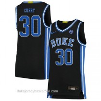 Mens Seth Curry Duke Blue Devils #30 Authentic Black Colleage Basketball Jersey