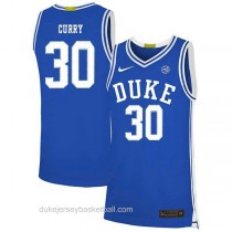 Mens Seth Curry Duke Blue Devils #30 Swingman Blue Colleage Basketball Jersey