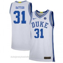 Mens Shane Battier Duke Blue Devils #31 Authentic White Colleage Basketball Jersey