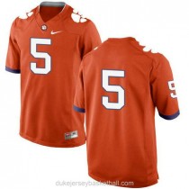 Mens Tee Higgins Clemson Tigers #5 New Style Authentic Orange College Football C012 Jersey No Name