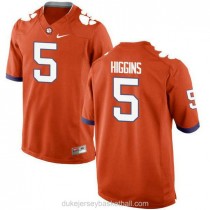 Mens Tee Higgins Clemson Tigers #5 New Style Limited Orange College Football C012 Jersey