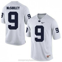 Mens Trace Mcsorley Penn State Nittany Lions #9 Authentic White College Football C012 Jersey