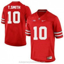 Mens Troy Smith Ohio State Buckeyes #10 Authentic Red College Football C012 Jersey