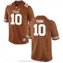 Mens Vince Young Texas Longhorns #10 Authentic Orange College Football C012 Jersey