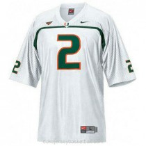 Mens Willis Mcgahee Miami Hurricanes #2 Limited White College Football C012 Jersey