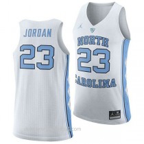 Michael Jordan North Carolina Tar Heels #23 Authentic College Basketball Mens Unc White Jersey