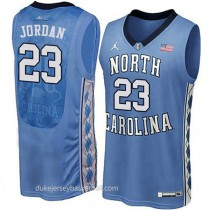 Michael Jordan North Carolina Tar Heels #23 Authentic College Basketball Womens Unc Blue Jersey