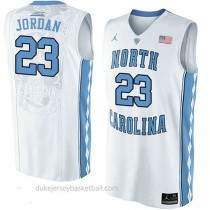 Michael Jordan North Carolina Tar Heels #23 Authentic College Basketball Womens Unc Jersey White