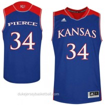 Paul Pierce Kansas Jayhawks #34 Authentic College Basketball Womens Jersey Royal