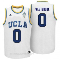 Russell Westbrook Ucla Bruins 0 Authentic Adidas College Basketball Womens White Jersey