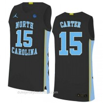 Vince Carter North Carolina Tar Heels #15 Authentic College Basketball Womens Black Jersey