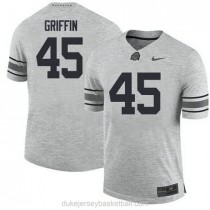 Womens Archie Griffin Ohio State Buckeyes #45 Authentic Grey College Football C012 Jersey