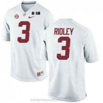 Womens Calvin Ridley Alabama Crimson Tide Limited 2016th Championship White College Football C012 Jersey