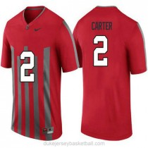 Womens Cris Carter Ohio State Buckeyes #2 Throwback Game Red College Football C012 Jersey
