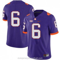 Womens Deandre Hopkins Clemson Tigers #6 Limited Purple College Football C012 Jersey No Name