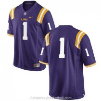 Womens Donte Jackson Lsu Tigers #1 Limited Purple College Football C012 Jersey No Name
