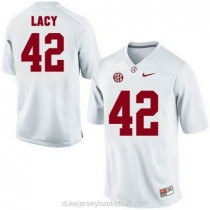 Womens Eddie Lacy Alabama Crimson Tide #42 Limited White College Football C012 Jersey