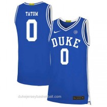 Womens Jayson Tatum Duke Blue Devils 0 Authentic Blue Colleage Basketball Jersey