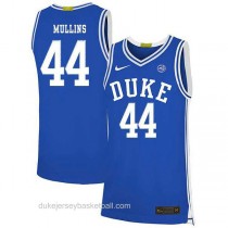 Womens Jeff Mullins Duke Blue Devils #44 Authentic Blue Colleage Basketball Jersey