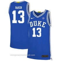 Womens Joey Baker Duke Blue Devils #13 Authentic Blue Colleage Basketball Jersey