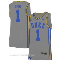 Womens Kyrie Irving Duke Blue Devils #1 Limited Grey Colleage Basketball Jersey