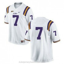 Womens Leonard Fournette Lsu Tigers #7 Game White College Football C012 Jersey No Name