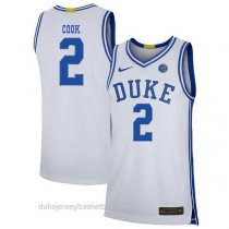 Womens Quinn Cook Duke Blue Devils #2 Limited White Colleage Basketball Jersey