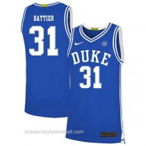 Womens Shane Battier Duke Blue Devils #31 Authentic Blue Colleage Basketball Jersey