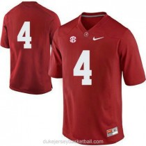 Womens Tj Yeldon Alabama Crimson Tide #4 Authentic Red College Football C012 Jersey No Name