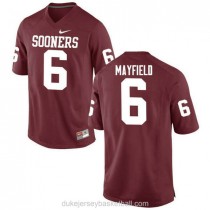 Youth Baker Mayfield Oklahoma Sooners #6 Authentic Red College Football C012 Jersey