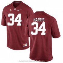 Youth Damien Harris Alabama Crimson Tide Authentic Red College Football C012 Jersey